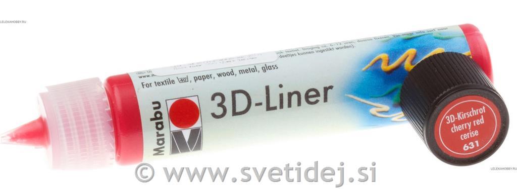 3D Liner 25ml rdeča 631