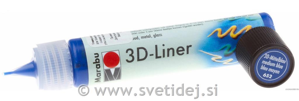 3D Liner 25ml medium modra 652