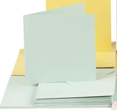 Kuverte&voščilnice 15x15 cm, set 10