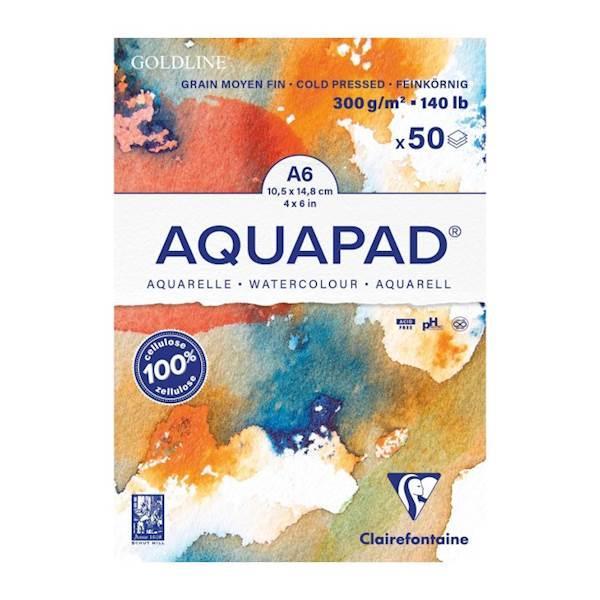 Clairfontaine blok Goldline Aqua, A6