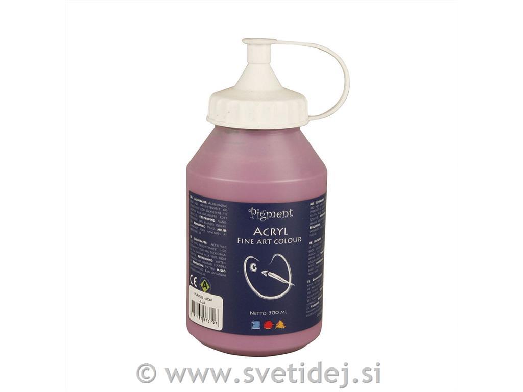 Pigment akril, 500 ml, vijoličen