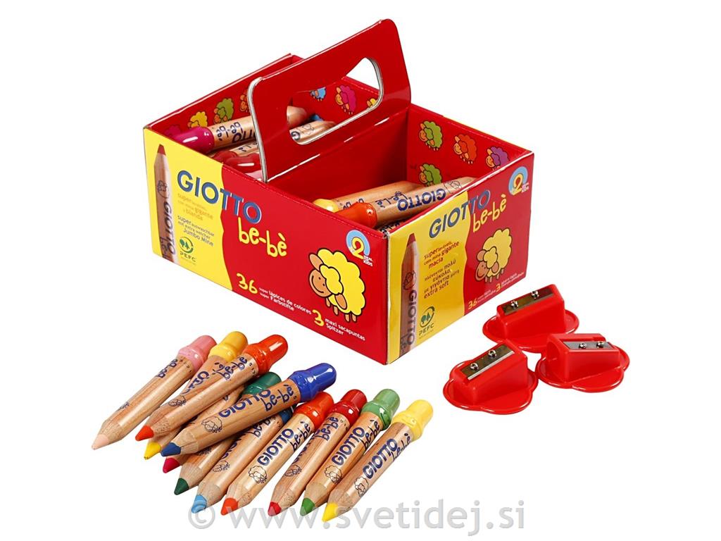 Barvni svinčniki maxi set 36 in 3 šički