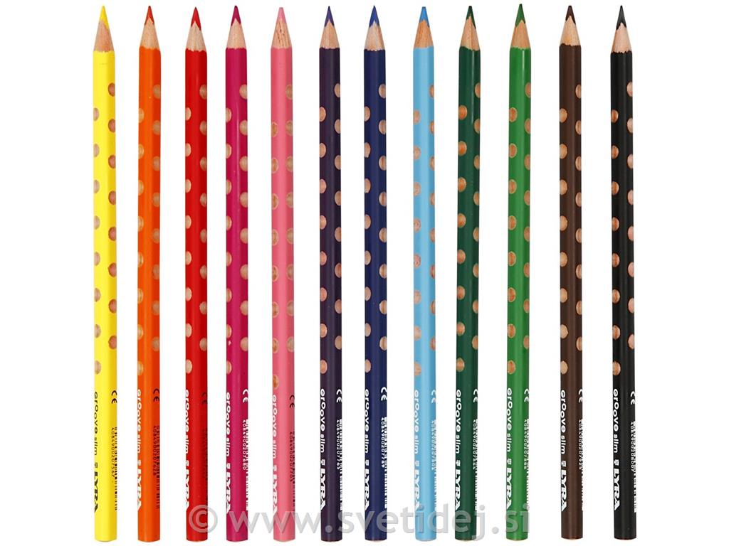 Barvni svinčniki, konica 3,3 mm, set 12