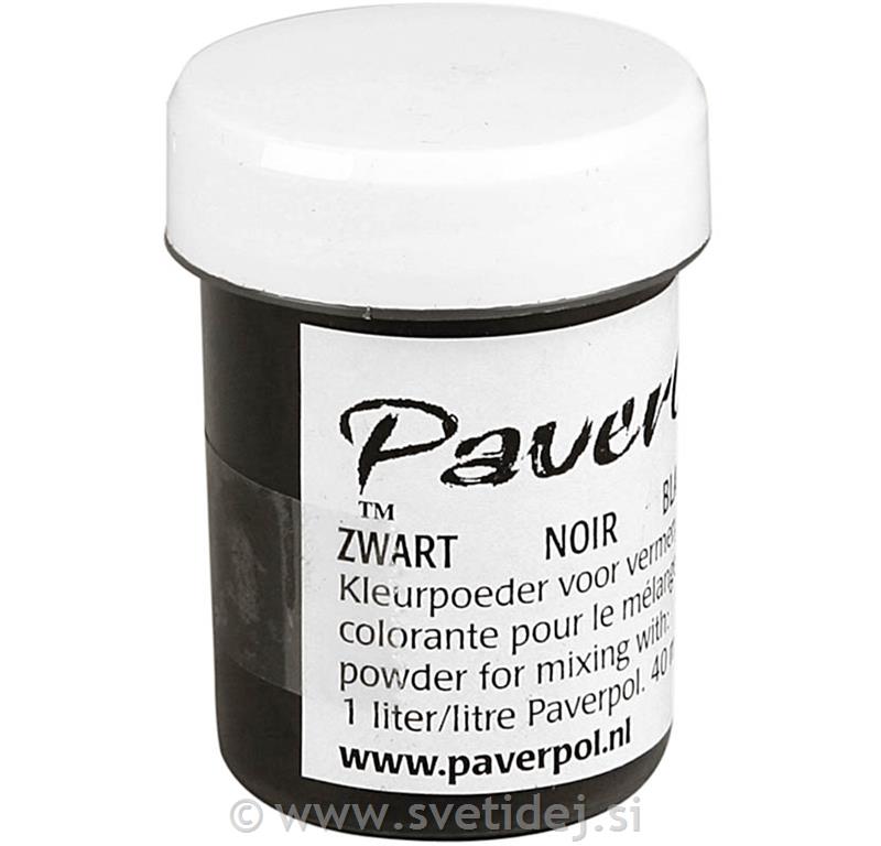 Pavercolor pigment, črn, 40 ml