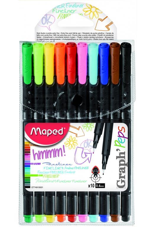 FLOMASTRI MAPED COLOR'PEPS 10/1 PVC