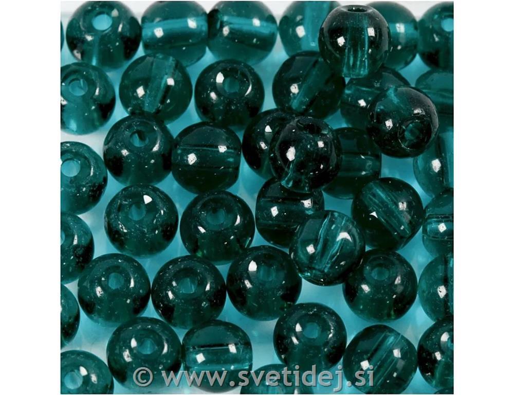 Steklene perle 4mm, velikost luknje 1mm