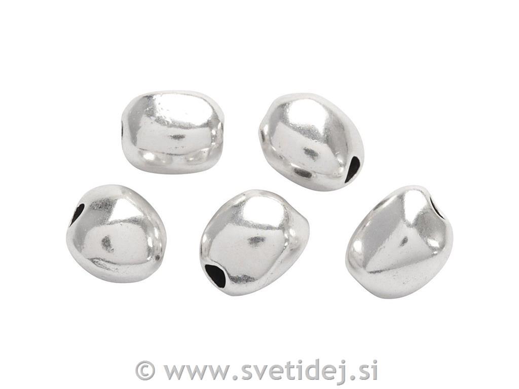 perle kovinske 8x6 mm, set 5