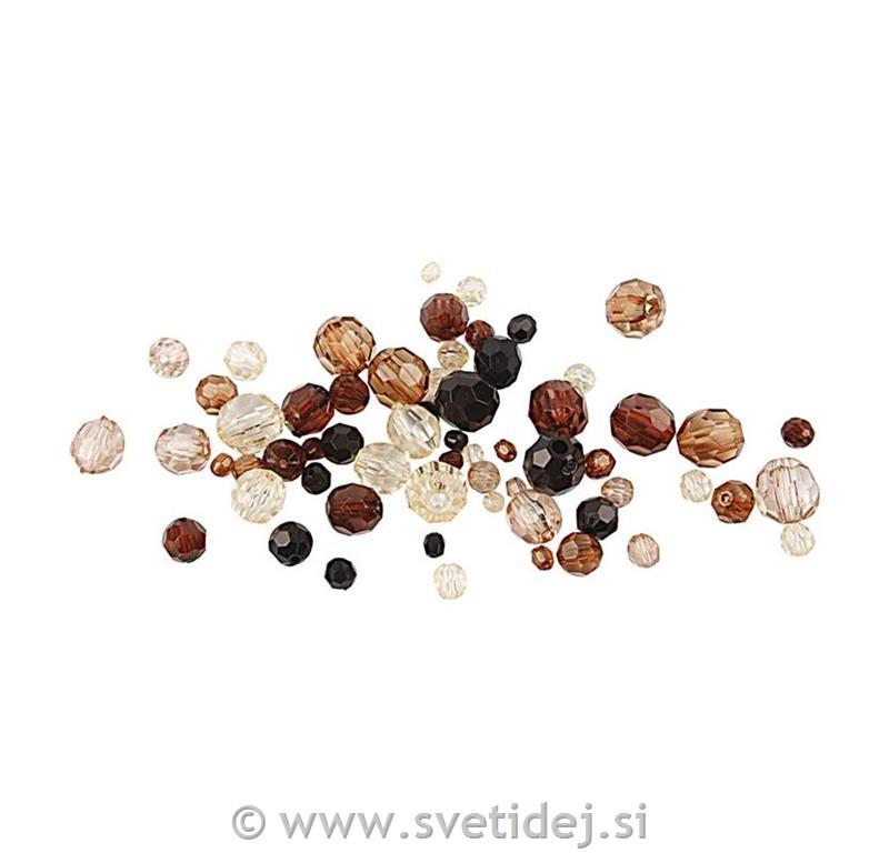 Brušene perle 4-12 mm, set 50 g