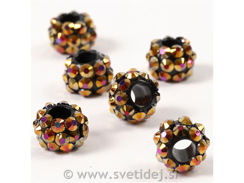 Svetleče perle 9x13 mm, set 6