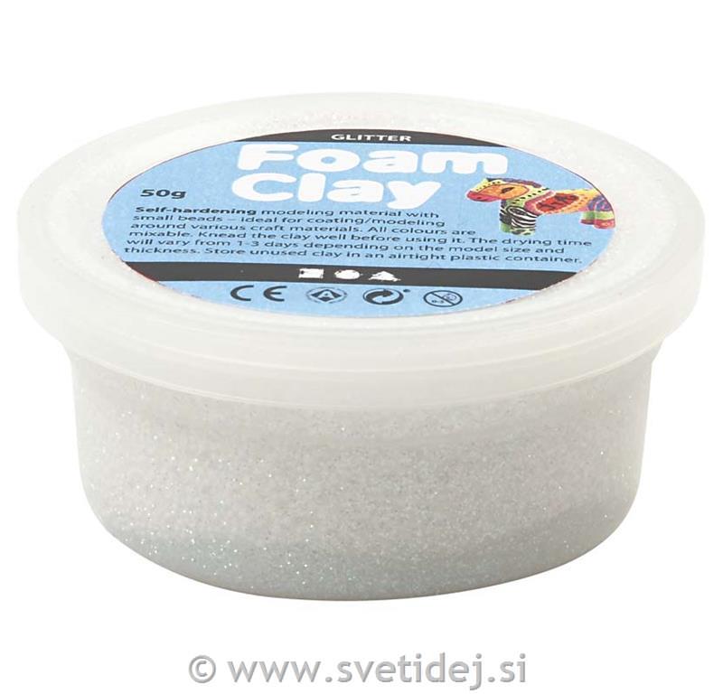 Foam Clay, masa bele bleščice, 35 g