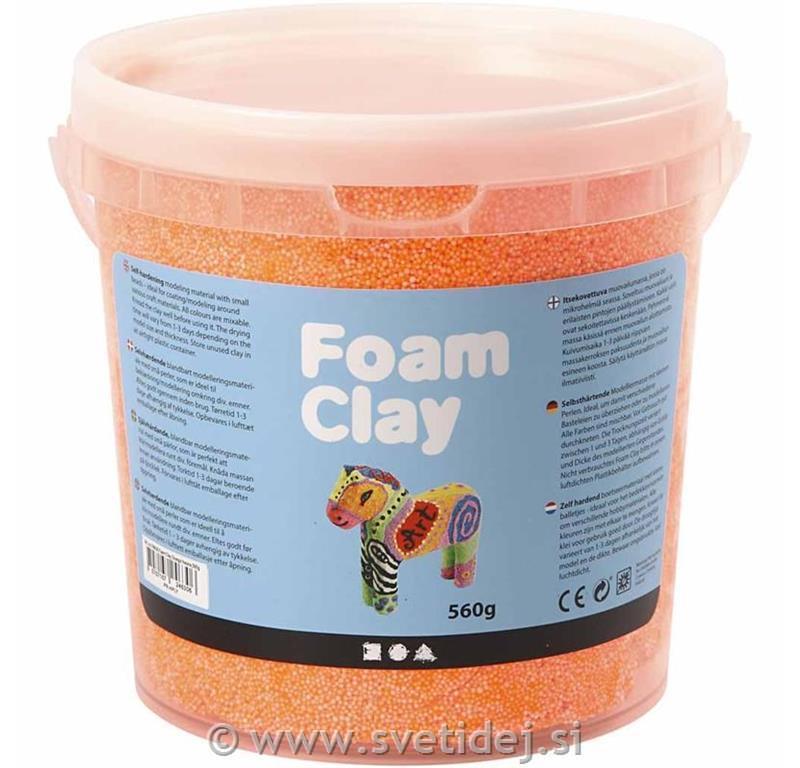 Foam Clay neon oranžen, 560 g