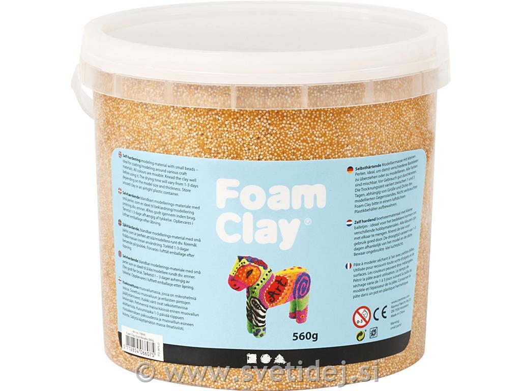 Foam Clay metalno zlat 560 g