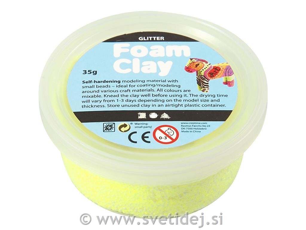 Foam Clay rumene bleščice 35 g