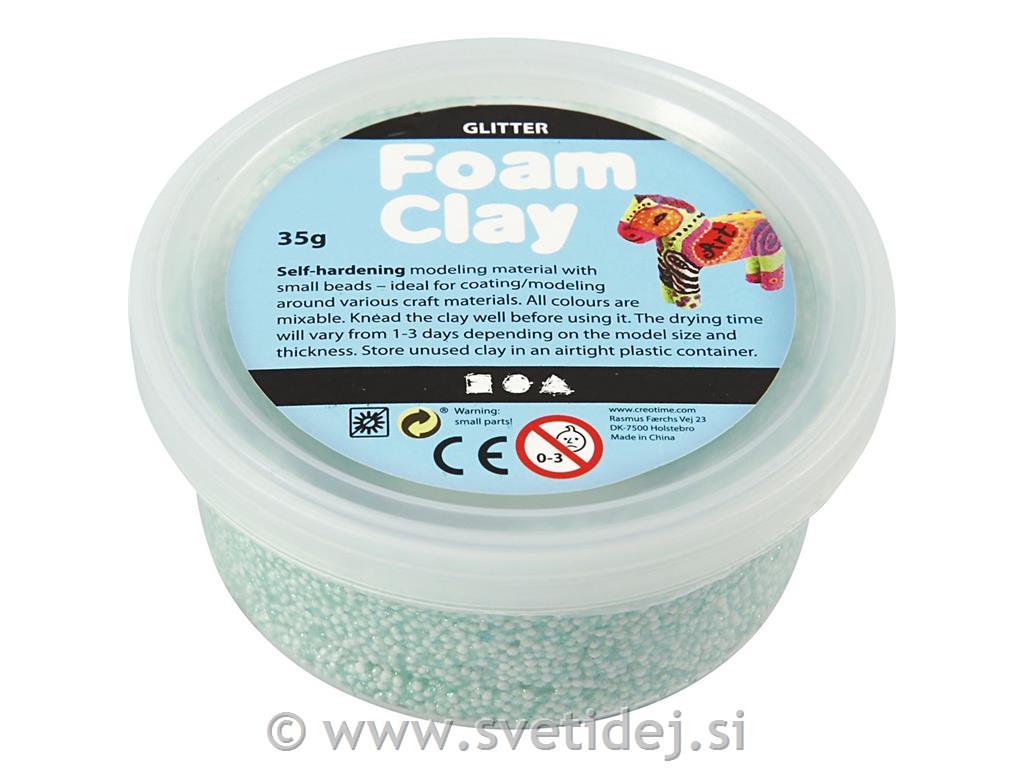 Foam Clay sv. zelene bleščice 35 g