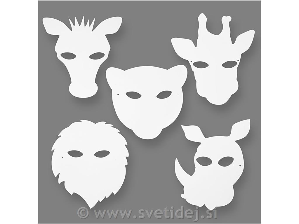 Maske iz kartona 22,5-25 cm, set 16