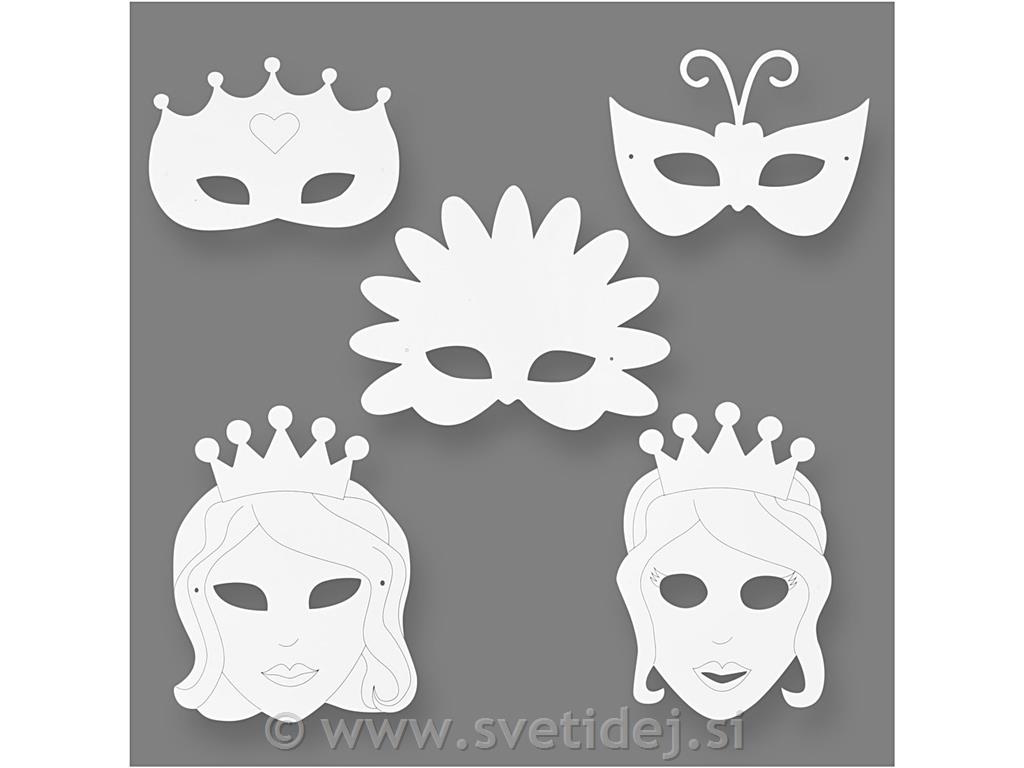 Maske iz kartona 13,5-25 cm, set 16