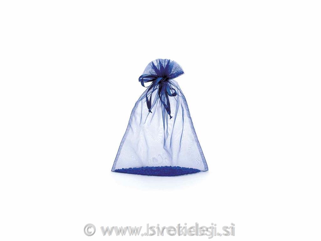 Vrečka organza modra 23x30cm, set 10