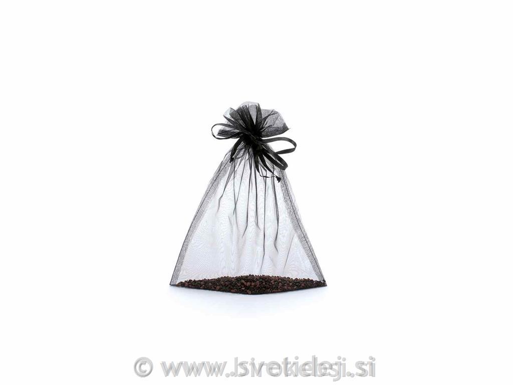 Vrečka organza črna 23x30cm, set 10