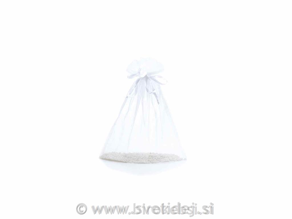 Vrečka organza bela, 23x30 cm,set 10