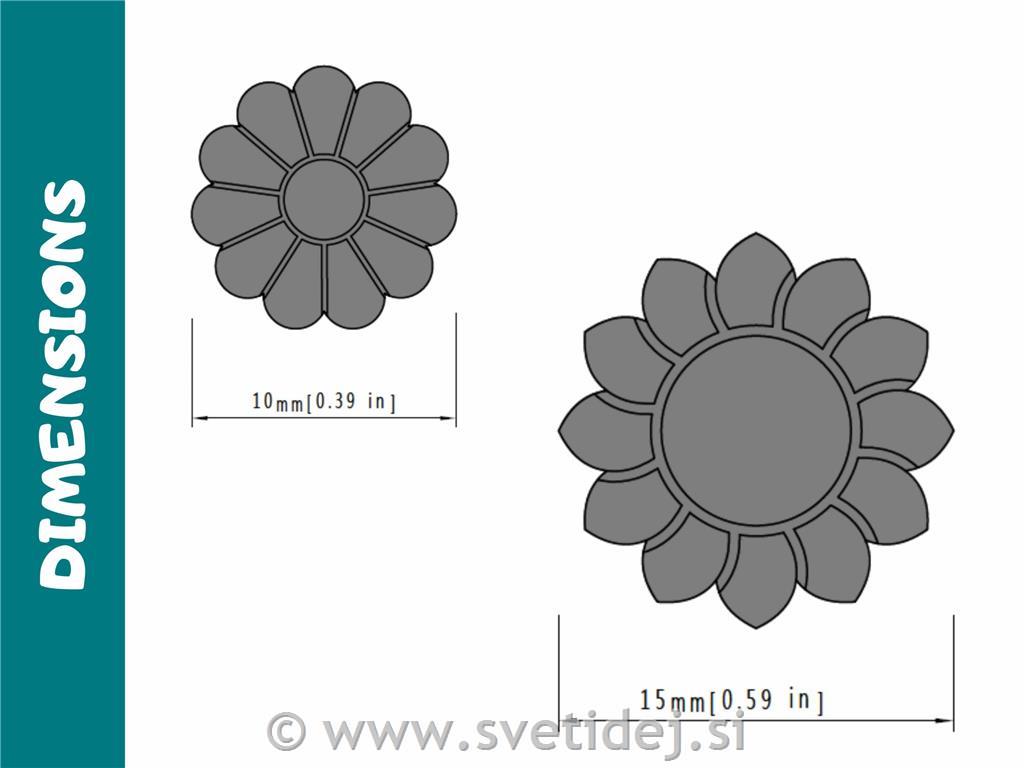 Modelčki - izsekovalci 10-15 mm, set 2