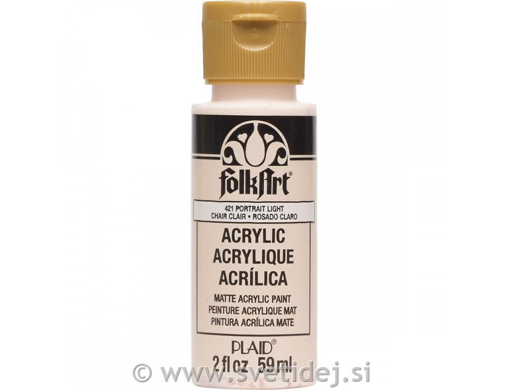 Folkart akrilna barva 59 ml, bela