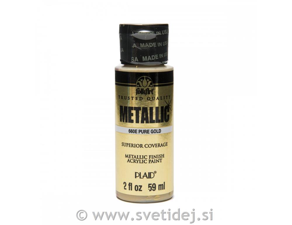 Folkart metalik akrilna barva 59 ml,