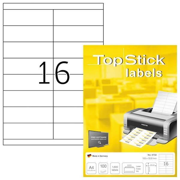 ETIKETE TOPSTICK 105X33,8 100 pol