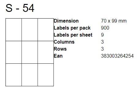 SMAK ETIKETE S-54 70X99 9